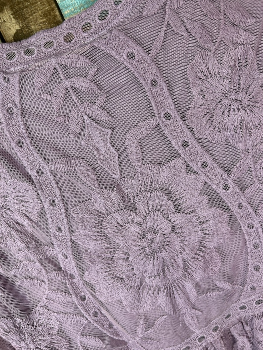 entro Purple Layered Lace Bohemian Top - Picture 10 of 11